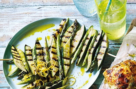 Image of "Courgette and asparagus ladders"