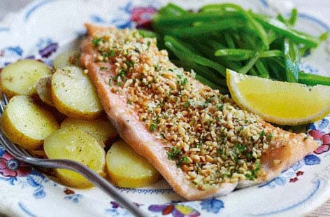 Image of "Trout fillets with a hazelnut crust"