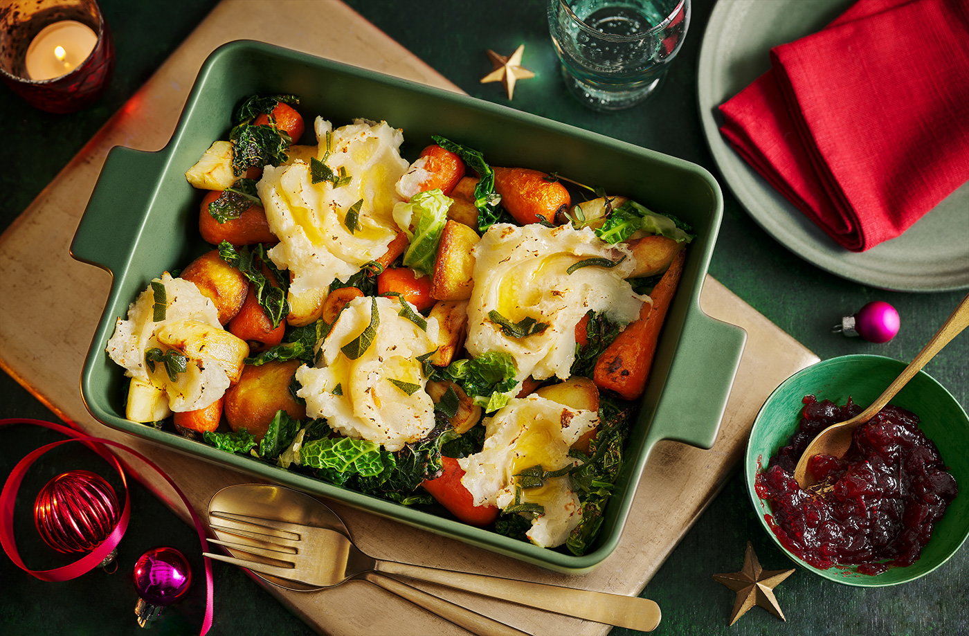 Boxing Day bubble and squeak traybake