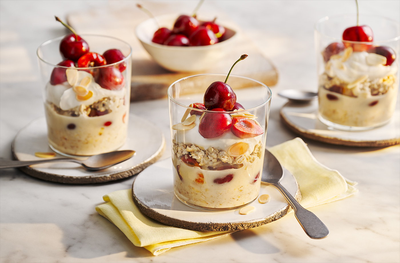 Cherry Bakewell overnight oats