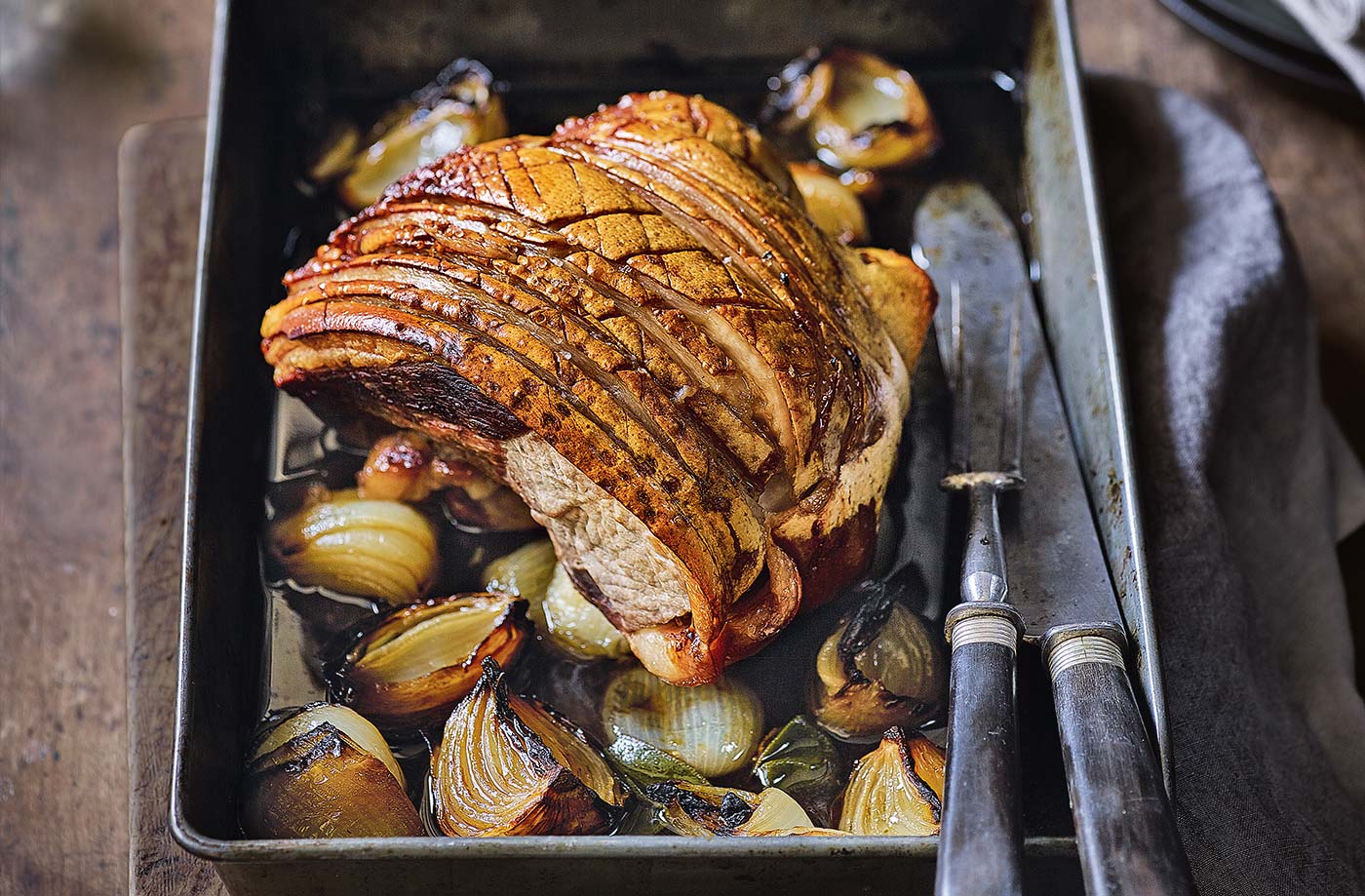 Roast pork with crackling