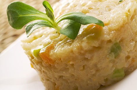 Image of "Cheesy ham and pea risotto"