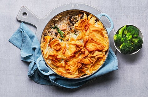Image of "Mushroom, squash and barley pie"