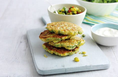 Image of "Sweetcorn fritters with avocado salsa"