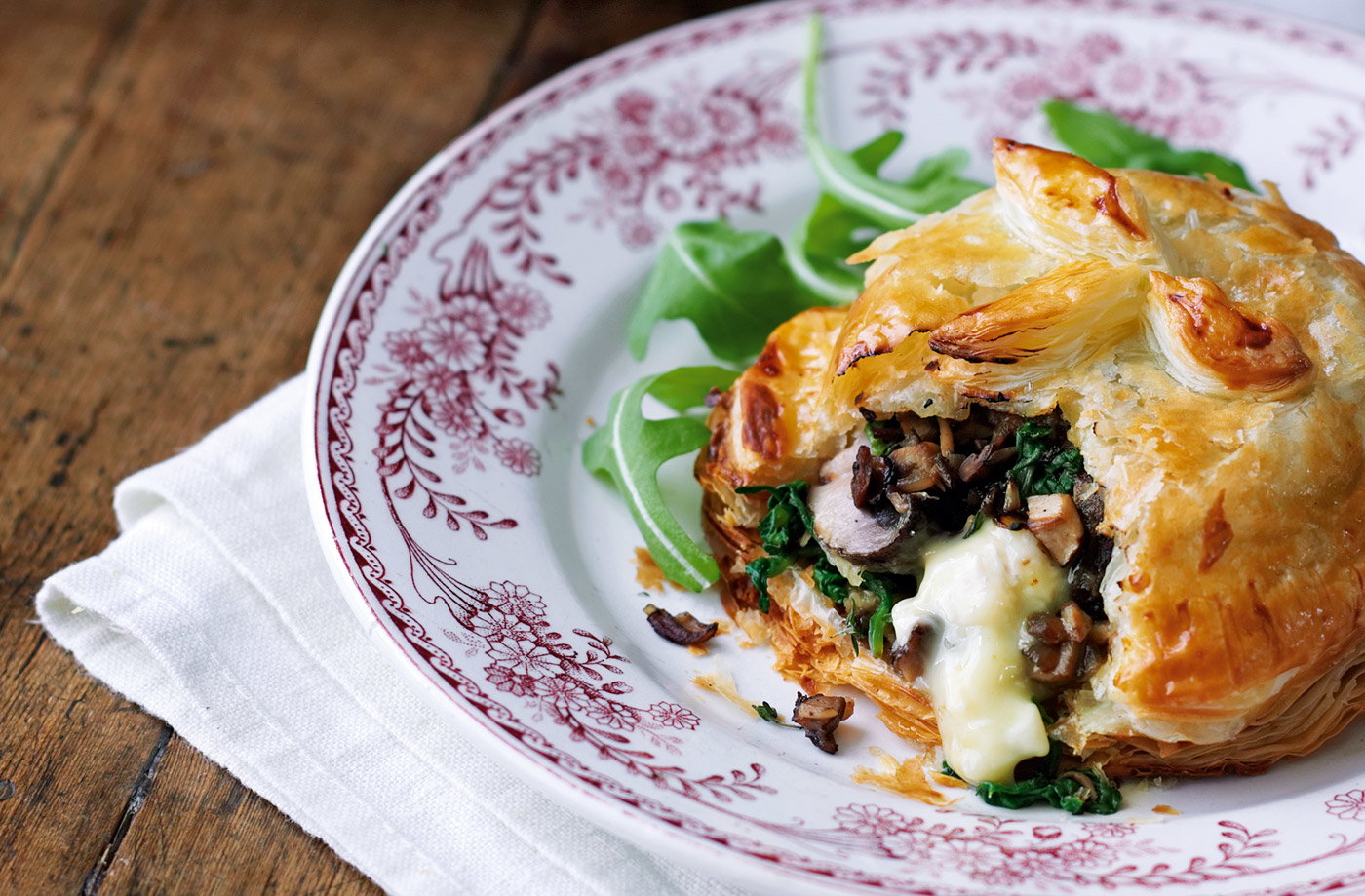 Mushroom and Camembert wellingtons