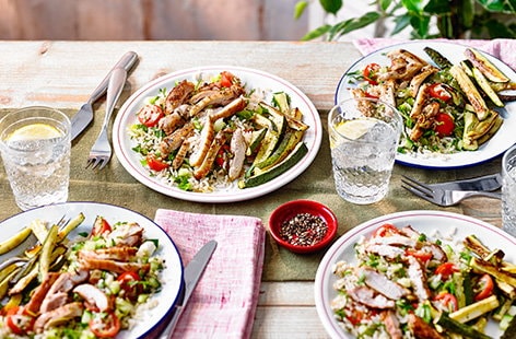 Image of "Lemon grilled chicken with herby rice salad "