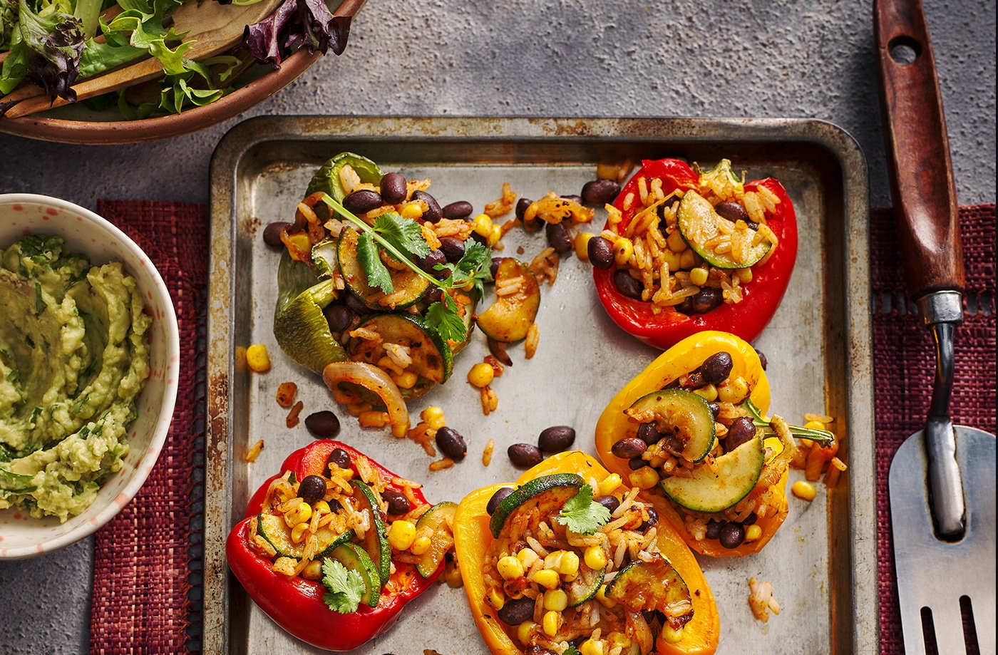 Fajita-stuffed peppers