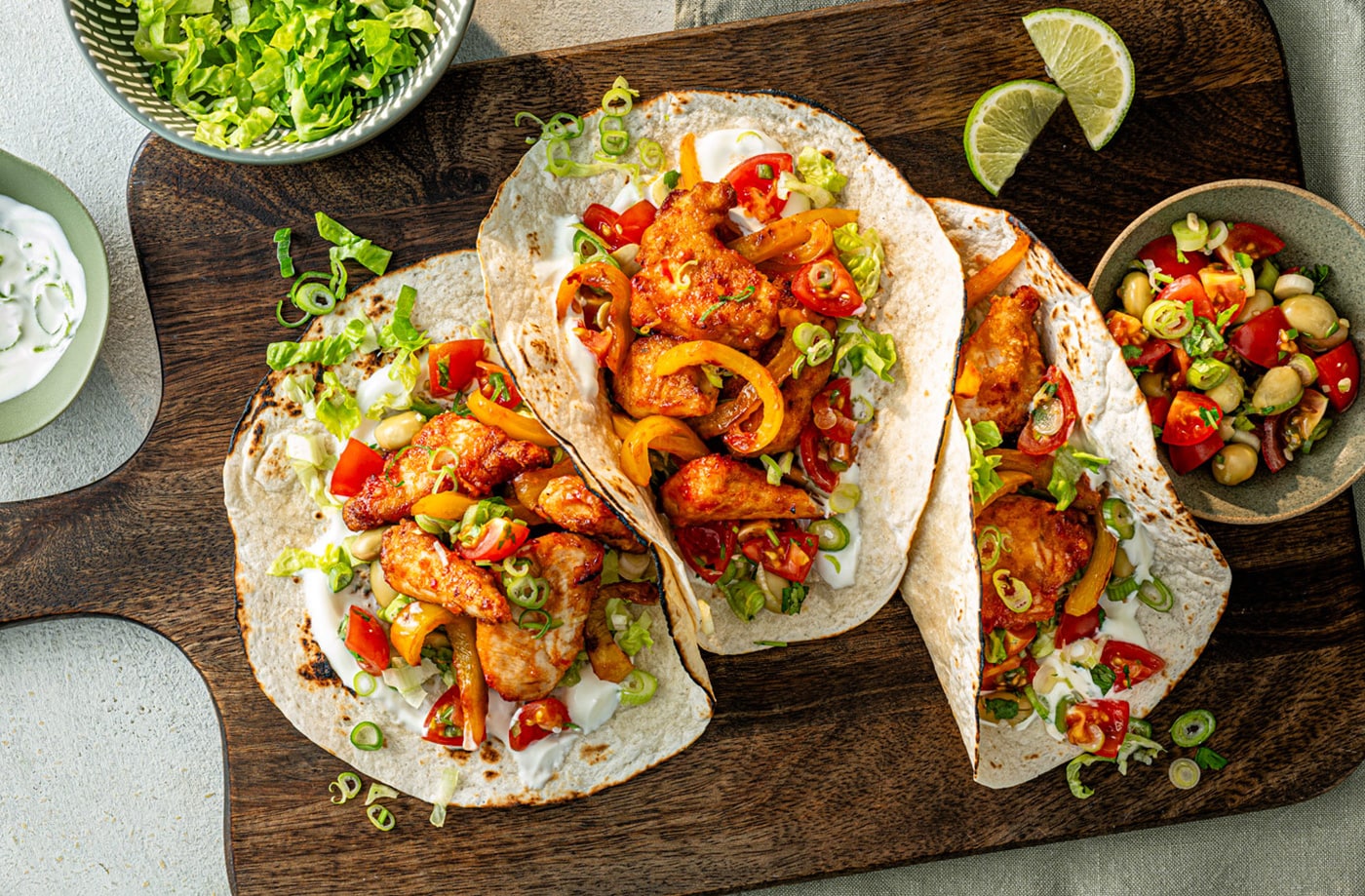 Air-fryer sweet chilli chicken tacos