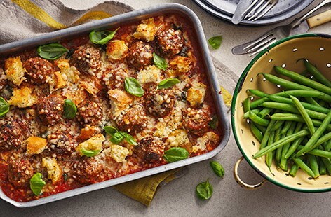 Image of "Arrabbiata meatball bake"