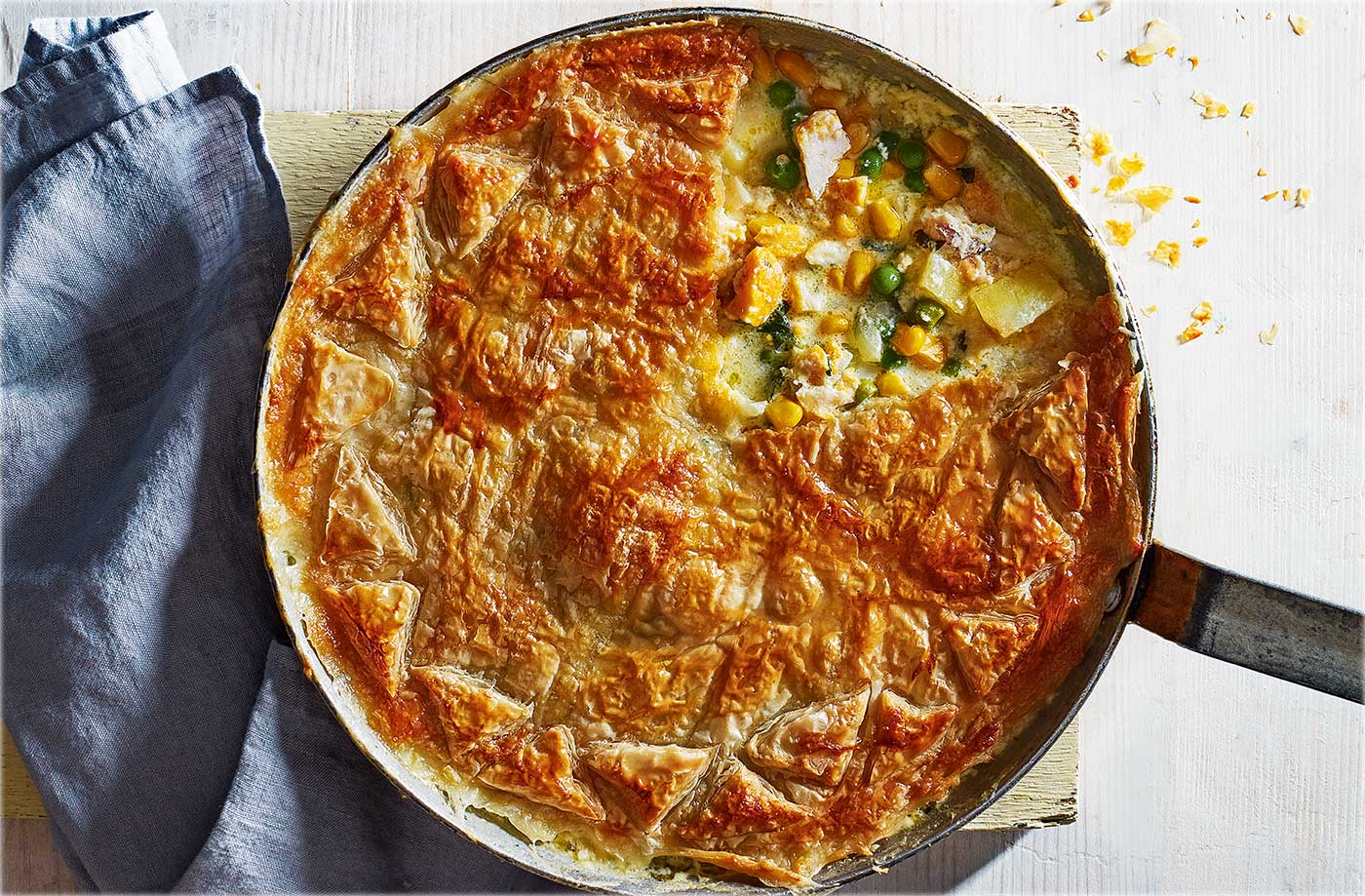 Smoked haddock chowder pot pie