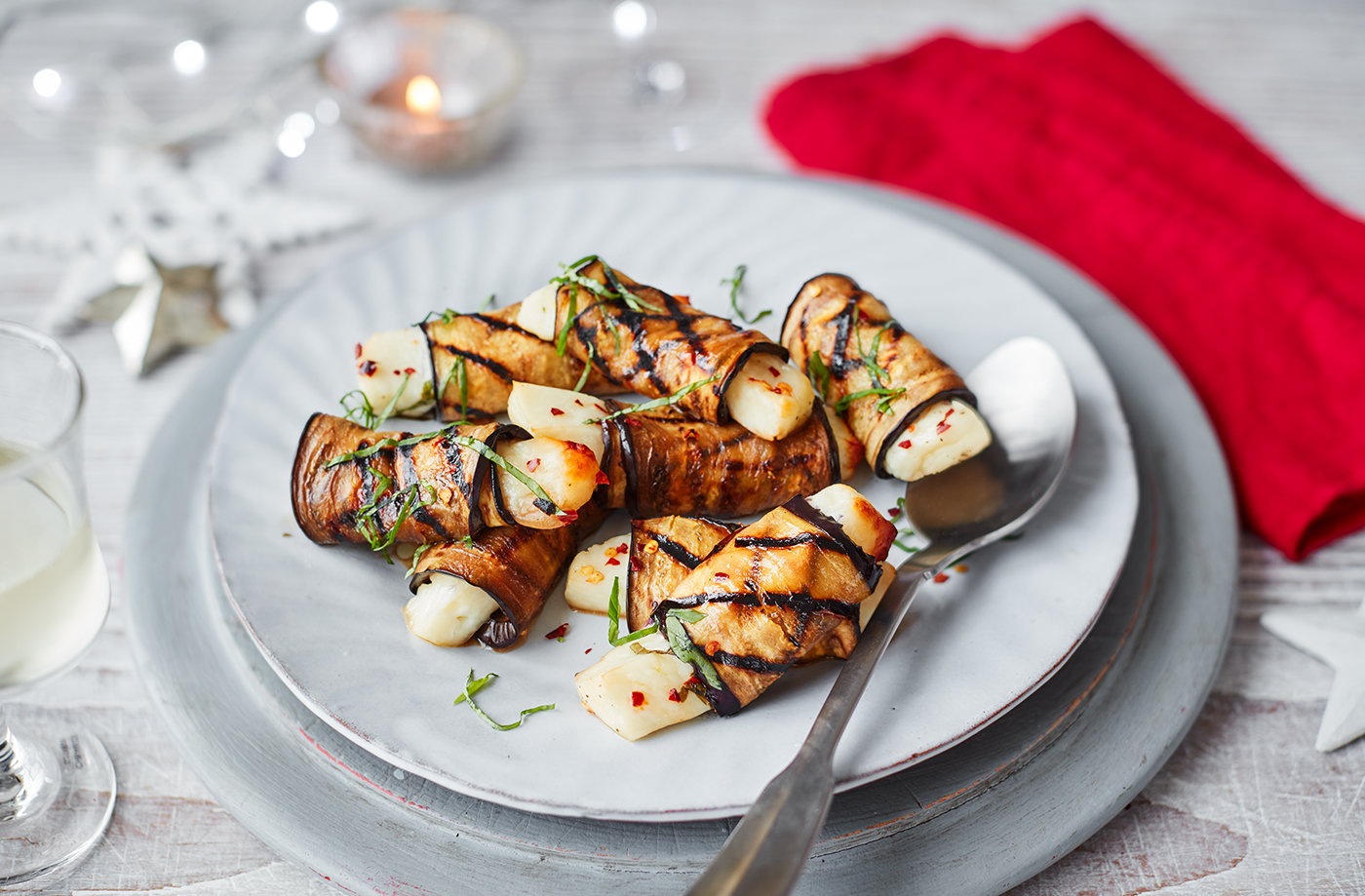 Halloumi pigs in blankets