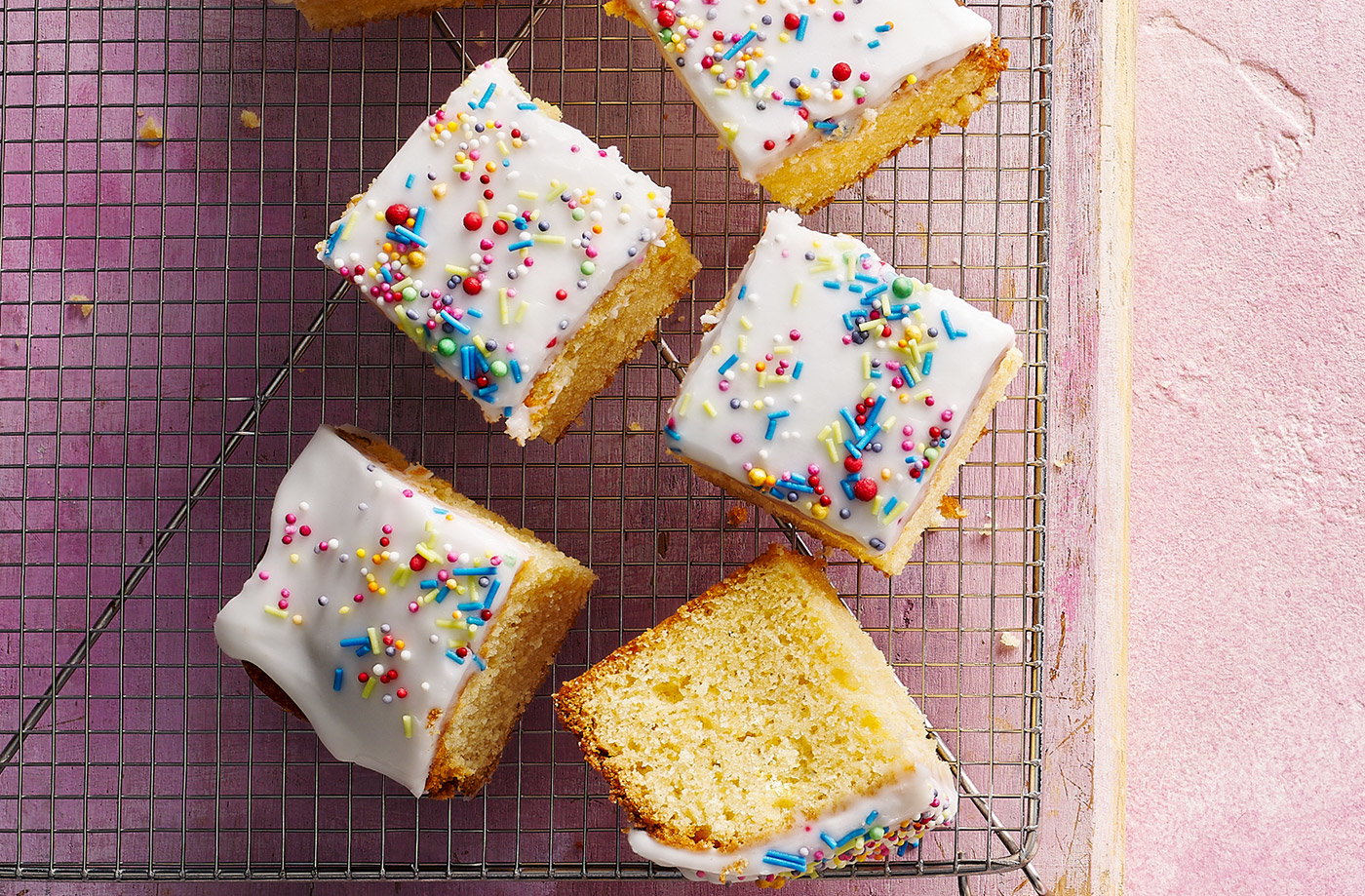 Vanilla sprinkle school cake