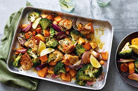 Image of "Sweet potato and chicken traybake"