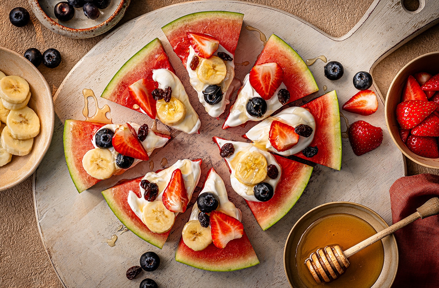 Watermelon pizza