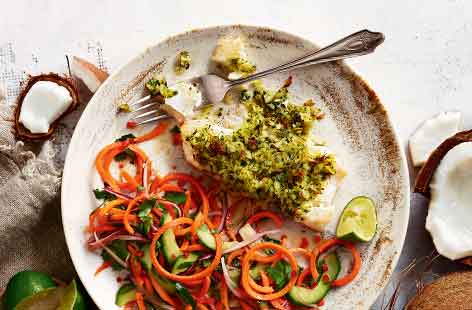 Image of "Thai-style coconut-crusted cod"