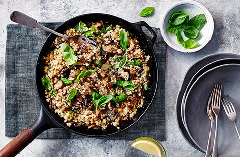 Image of "Wild mushroom Israeli couscous"
