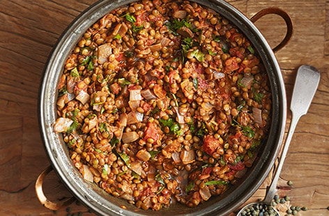 Image of "Green lentil curry"