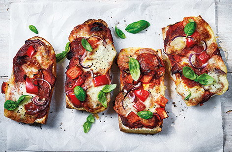 Image of "Baguette pizza melts"