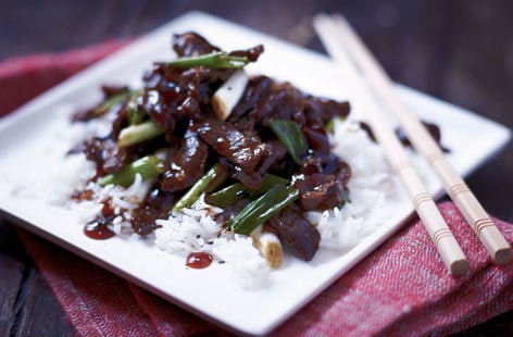 Image of "Beef, ginger and spring onion stir-fry"