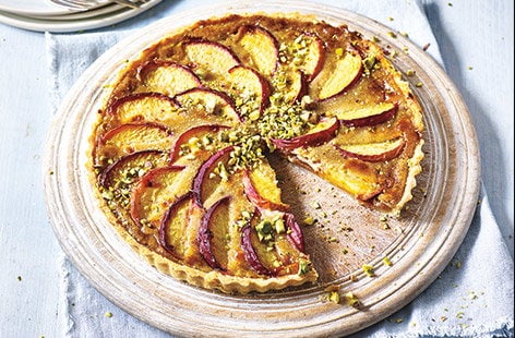 Image of "Peach custard tart"