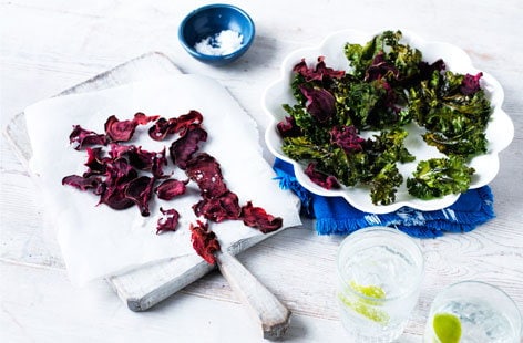 Image of "Kale and beetroot chips"