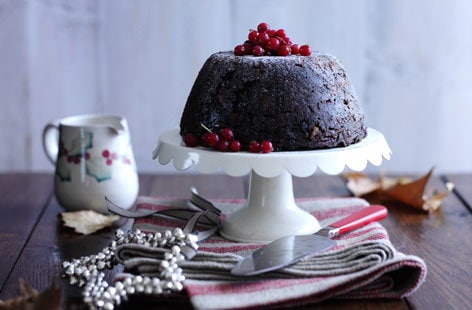 Image of "Gluten-free cranberry and pecan Christmas pudding"