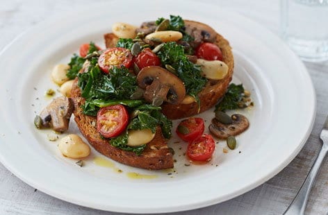 Image of "Tomato, mushroom and bean pan-fry "