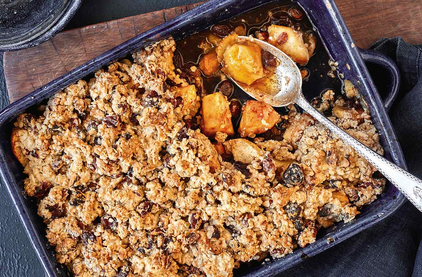 Free-from apple crumble