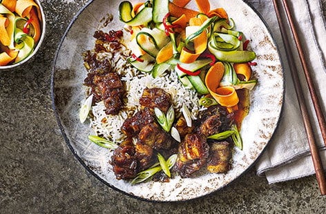 Image of "Vietnamese caramel pork with pickled veg"
