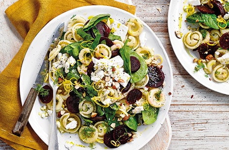 Image of "Beetroot and dill pasta salad"