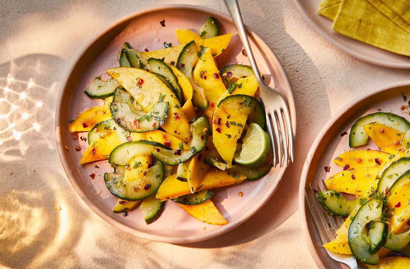 Mango and cucumber chow