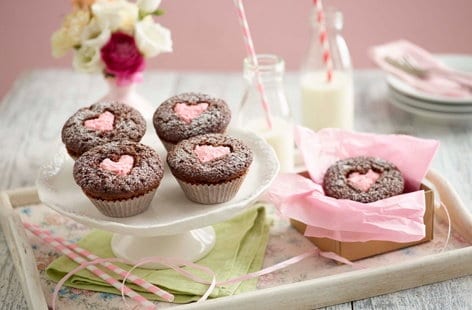 Image of "Heart chocolate cupcakes"