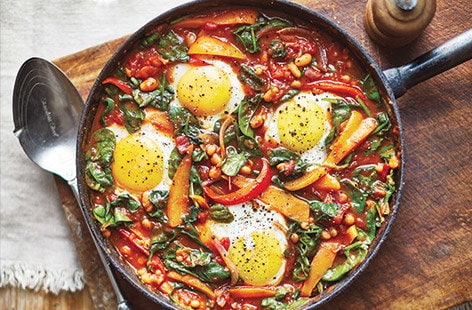 Image of "Baked eggs and beans"
