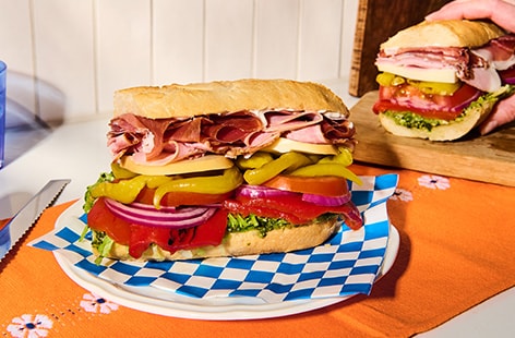 Image of "Italian deli sandwich"