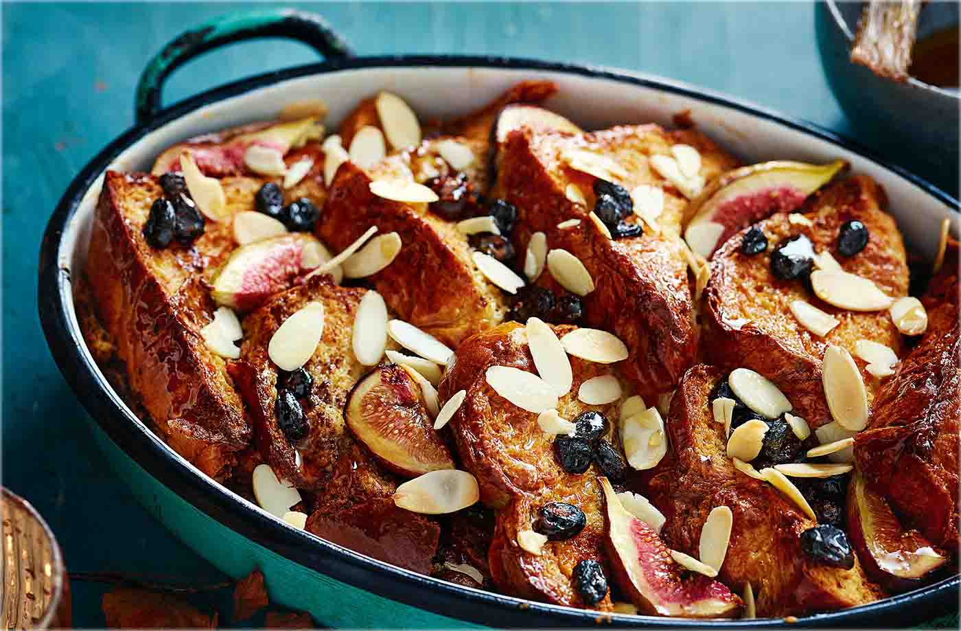 Spiced brioche bread and butter pudding