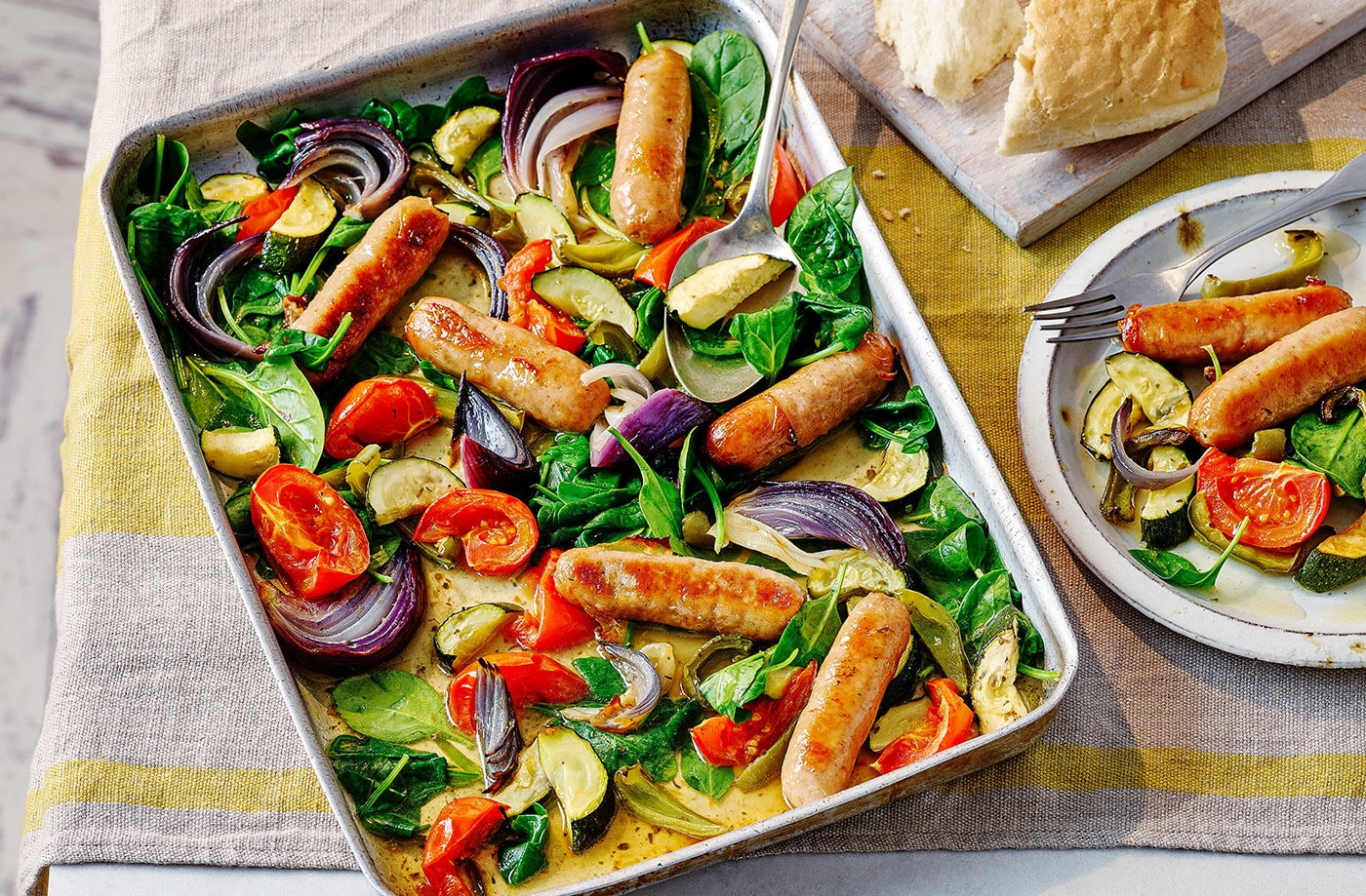 Summer veg and sausage casserole
