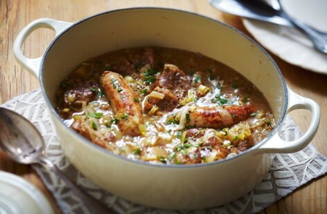 Image of "Slow-cooker pork and sausage stew"