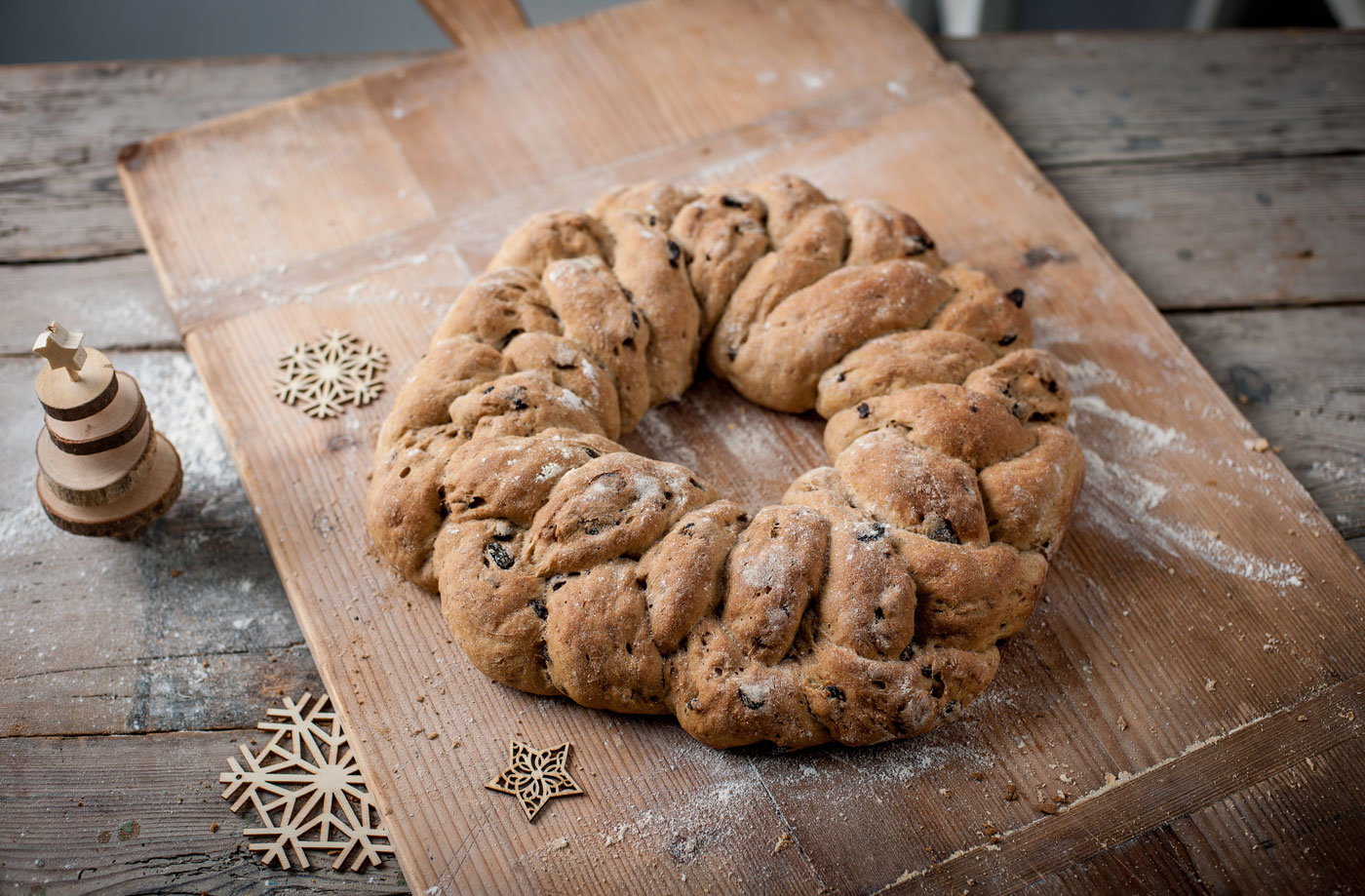 Andrew MacKenzie's festive plaited loaf