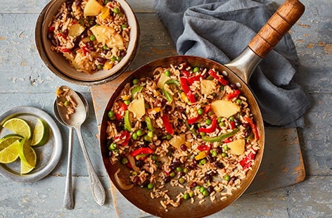 Image of "Jerk-inspired pineapple rice"