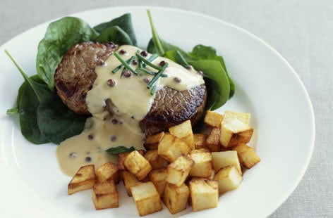 Image of "Steak with mustard sauce"