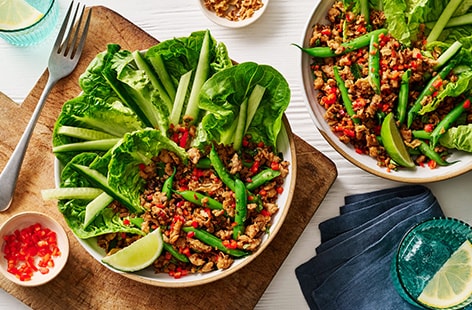 Image of "Spicy chicken larb-style salad"