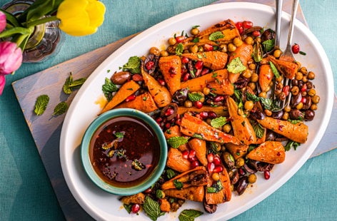 Image of "Roasted carrot and chickpea salad"