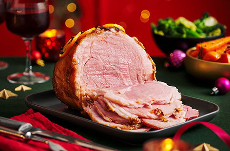 Image of "Slow-cooker sticky gingerbread-glazed ham"