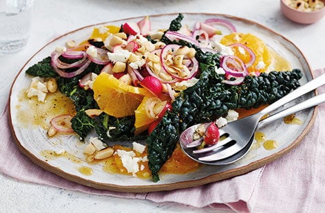 Image of "Kale, orange and feta salad"