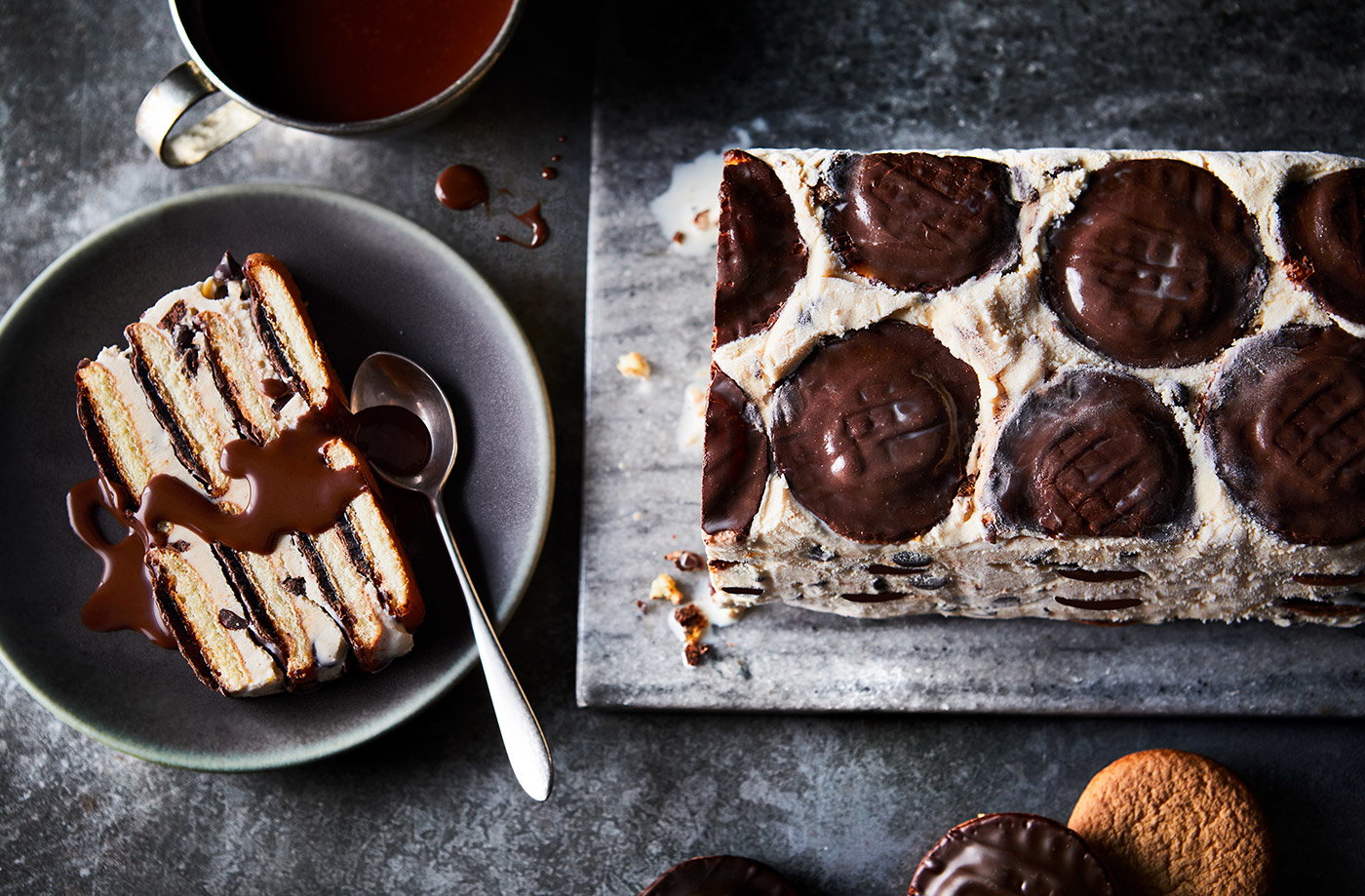Jaffa cake ice cream loaf