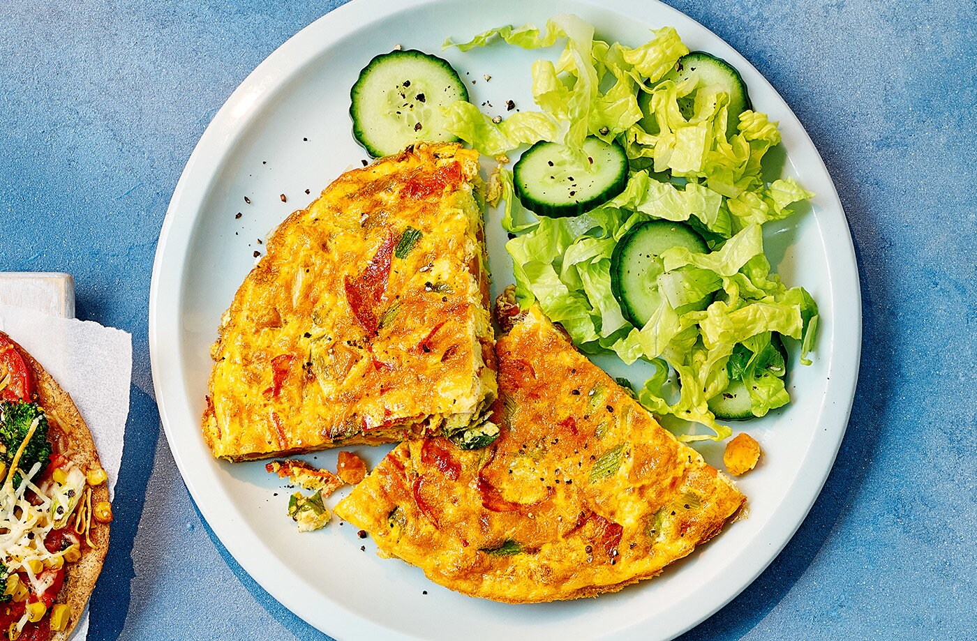 Kids' sweet potato and chorizo frittata