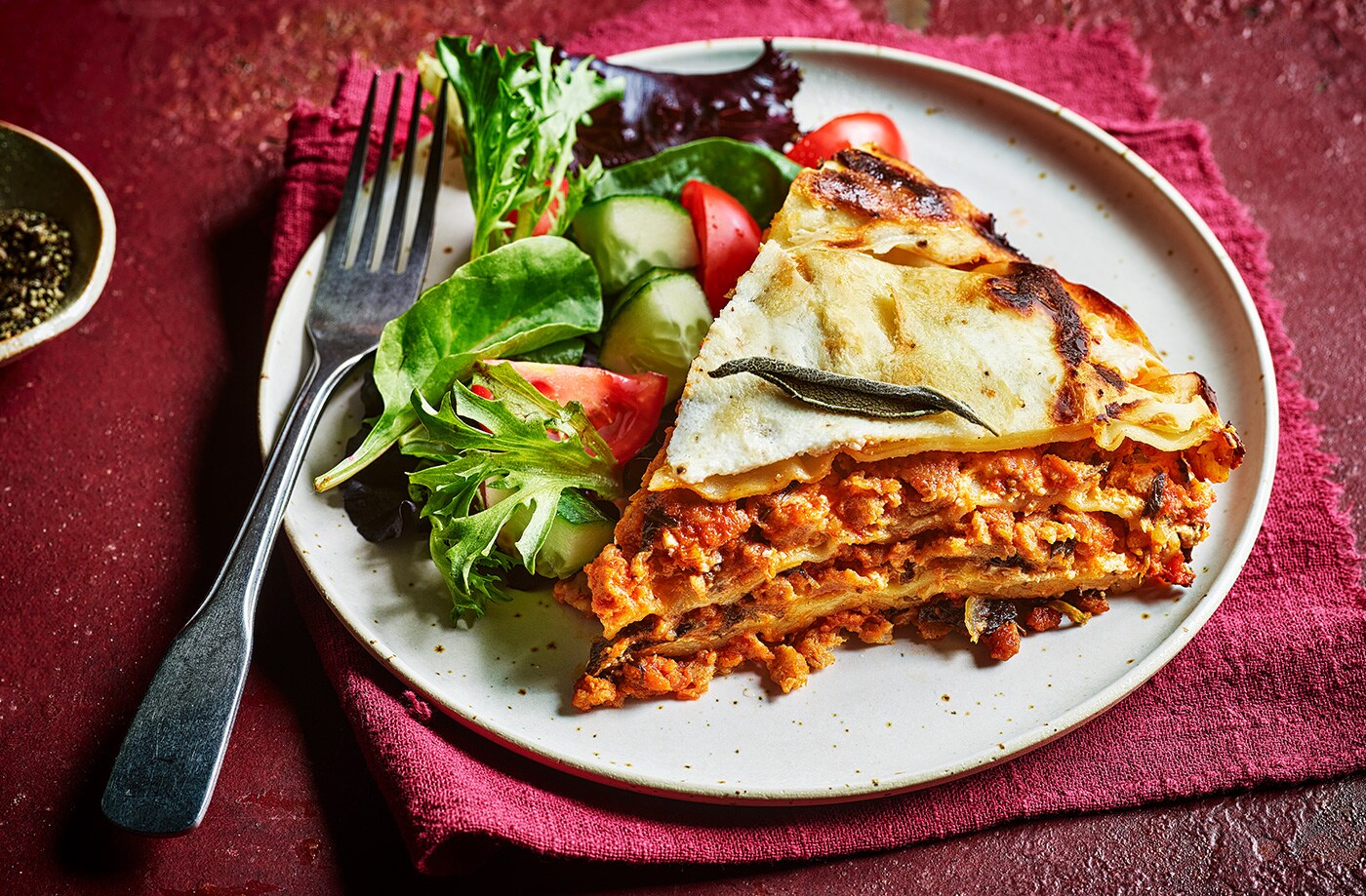 One-pan pork and sage lasagne