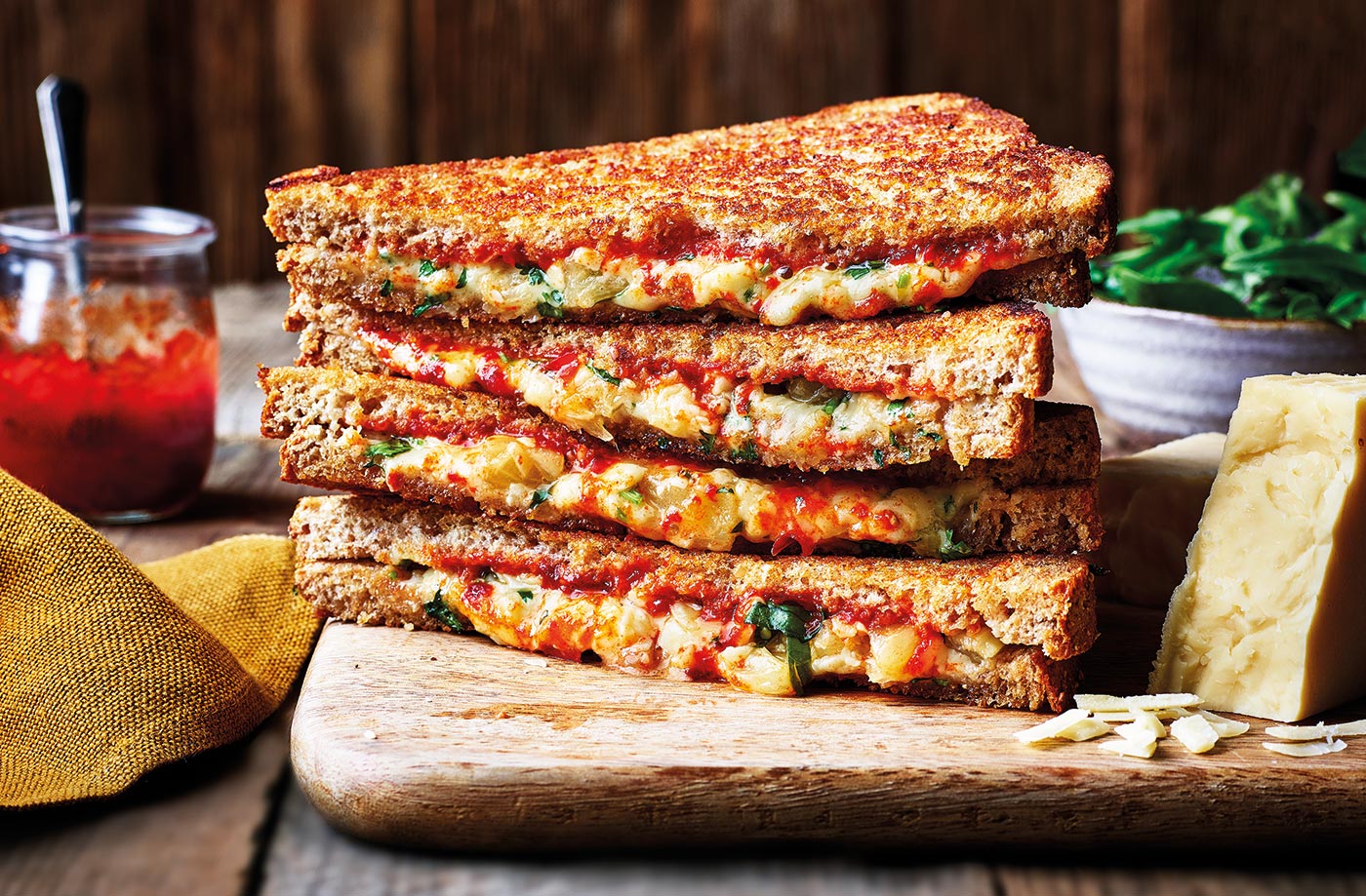 Pineapple, chilli and cheese toasties