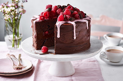 Image of "Chocolate and raspberry fudge cake"