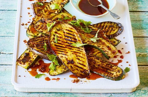 Image of "Za’atar aubergine and courgette steaks"